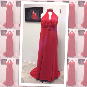 Ballkleid aus rotem Duchesse-Satin