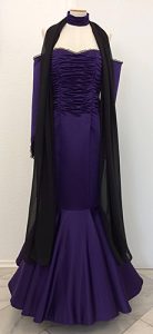 Ballkleid aus lila Duchesse-Satin