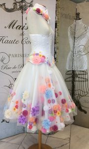 Blumenkorsett Hochzeitskleid